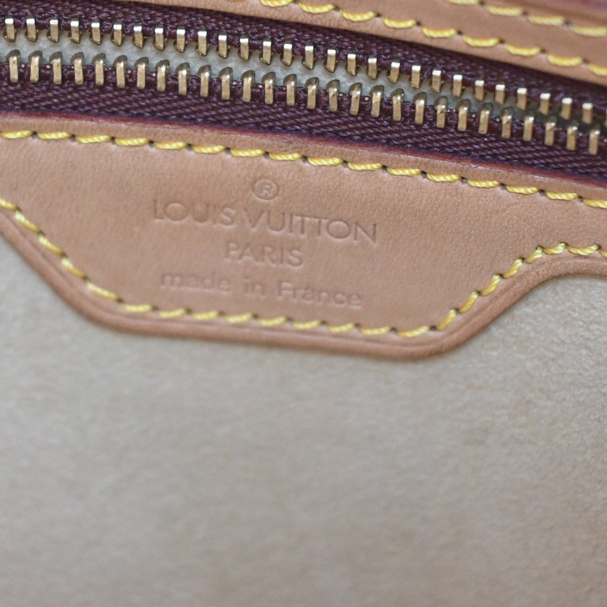 LOUIS VUITTON Logo Looping GM Shoulder Bag Monogram Leather Brown M51145 74SA123