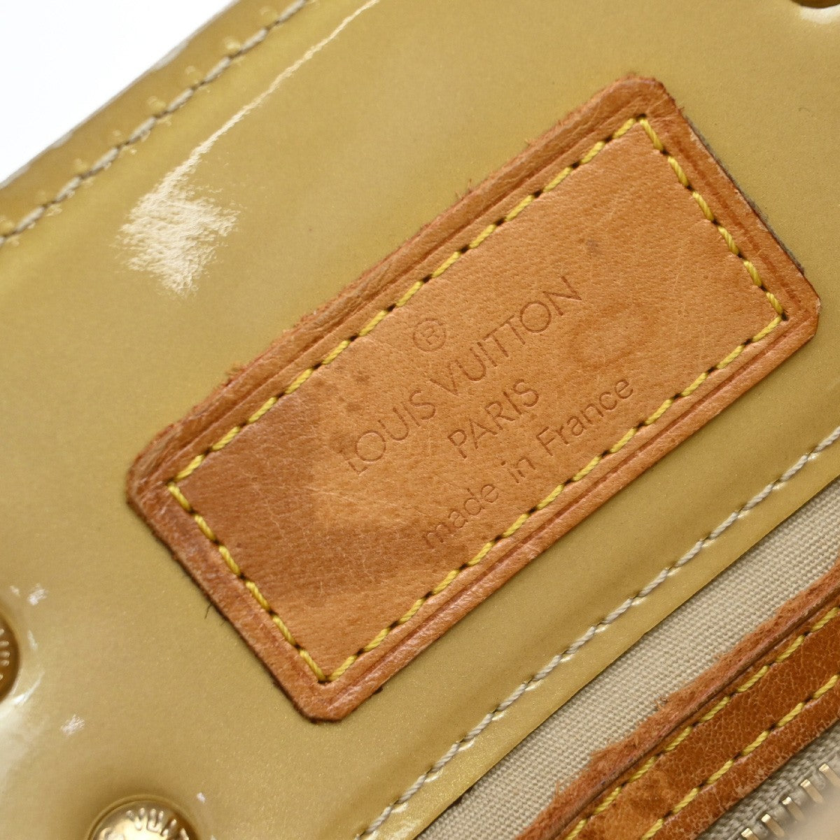 LOUIS VUITTON Read PM Hand Bag Monogram Vernis Patent Beige M91144 02EF819
