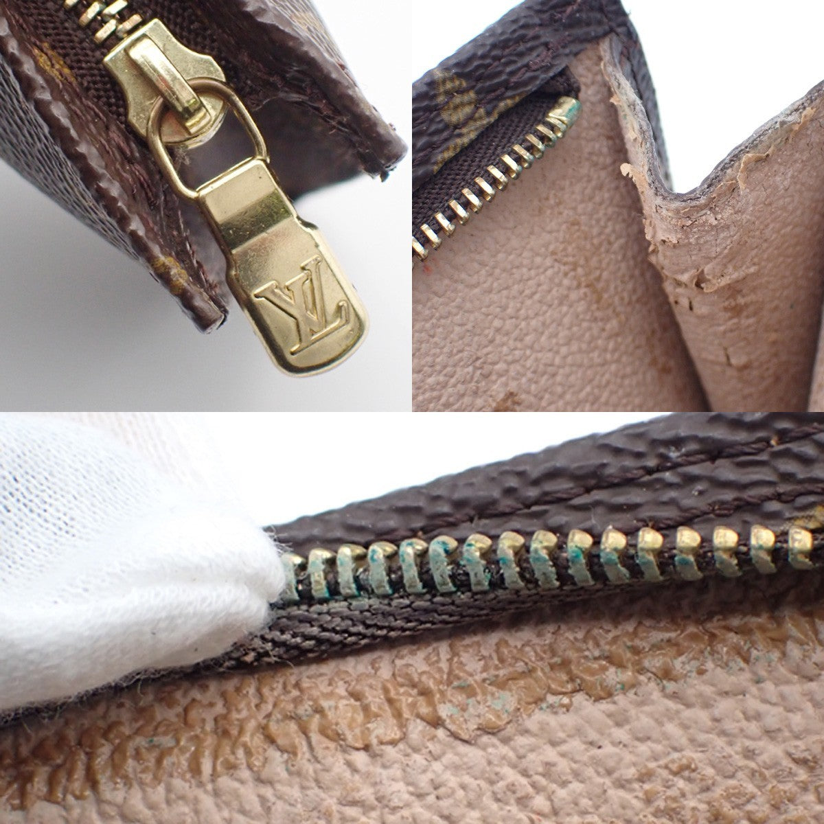 LOUIS VUITTON LV Bucket PM Clutch Pouch Bag Monogram Leather France 02AA180