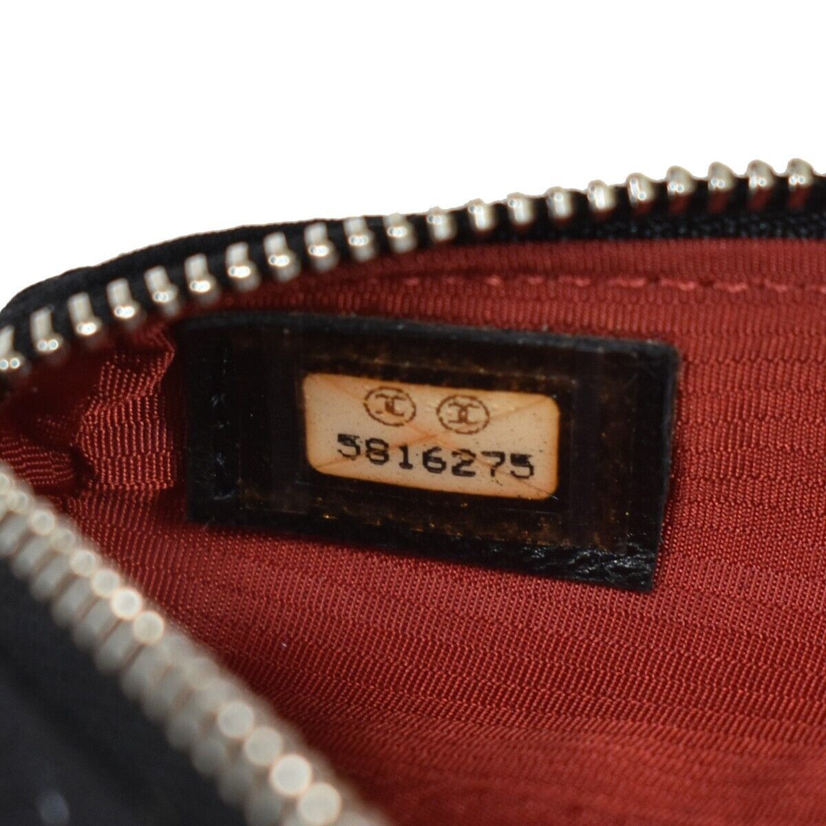 CHANEL CC Logo Travel Line Pen Case Pouch Nylon Black Silver France 05RH704