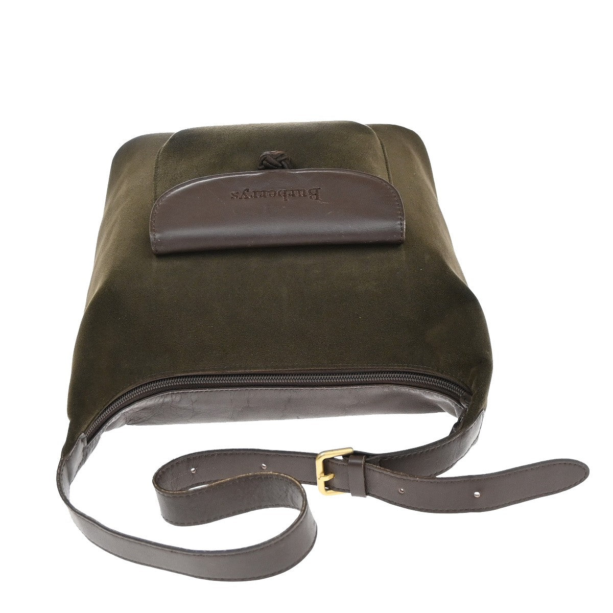 Burberrys Logo Shoulder Bag Nova Check Leather BrownGHW 07YH780