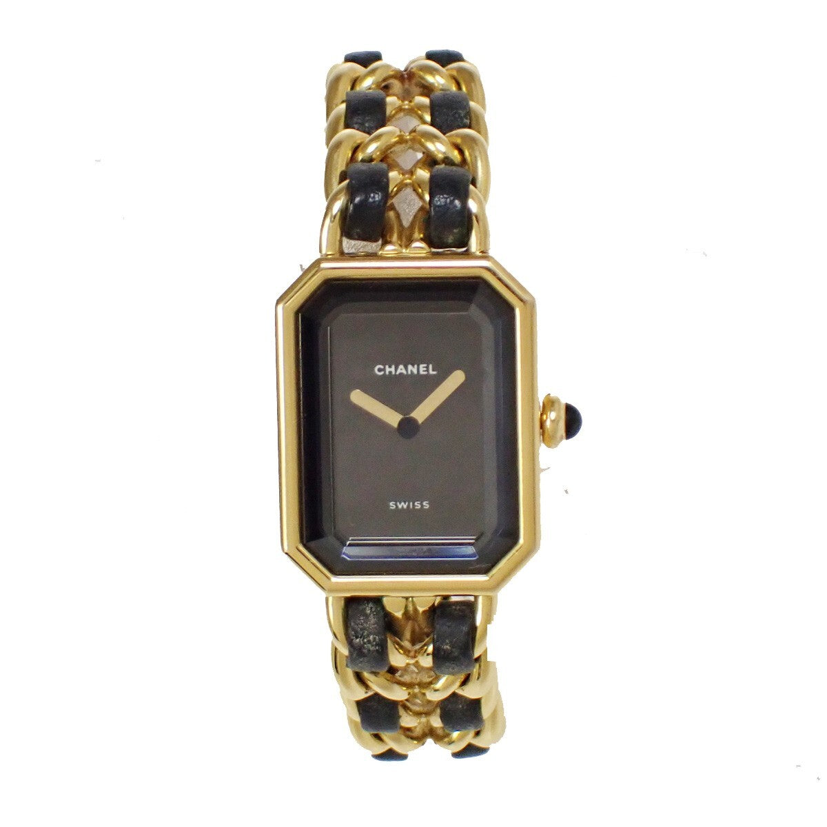 CHANEL Logo Premiere Watch H0001  #M Quartz Gold-Plated Leather GHW 685LC516