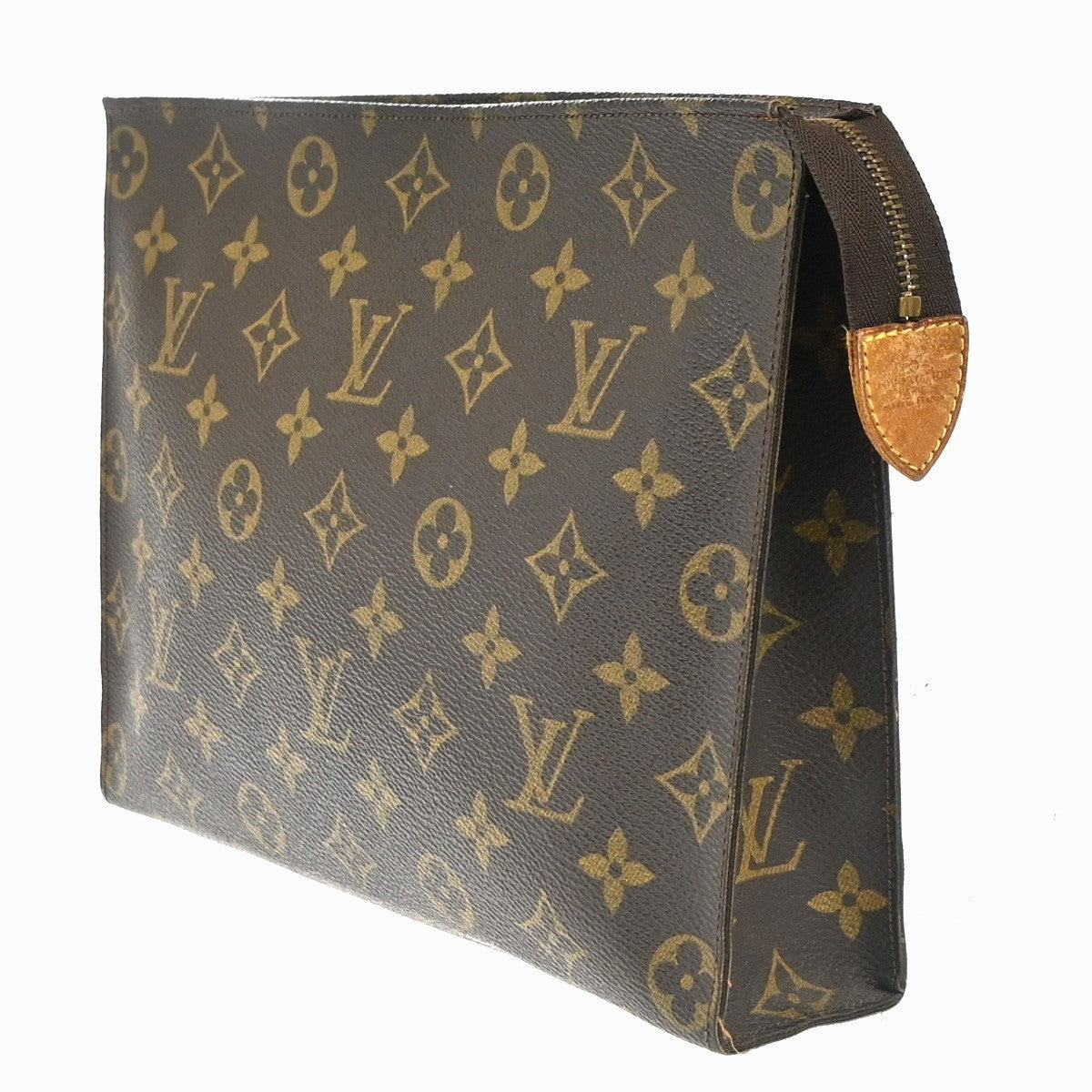 LOUIS VUITTON Poche Toilette 26 Clutch Pouch Bag Monogram Leather M47542 04MA160