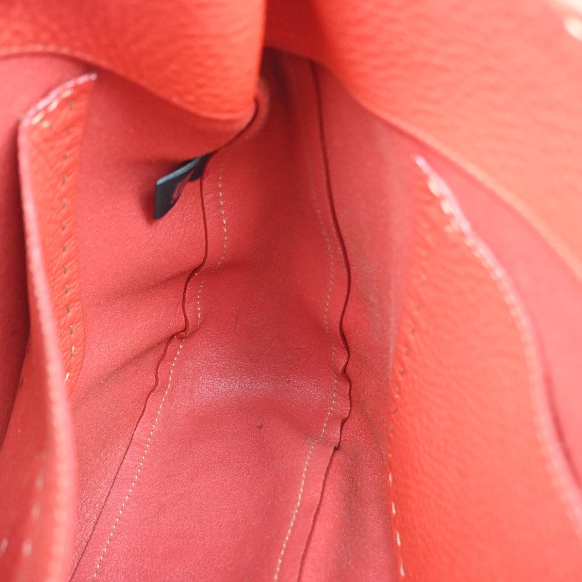 FENDI Logo Selleria Shoulder Hobo Bag Leather Red GHW Italy 82YJ094