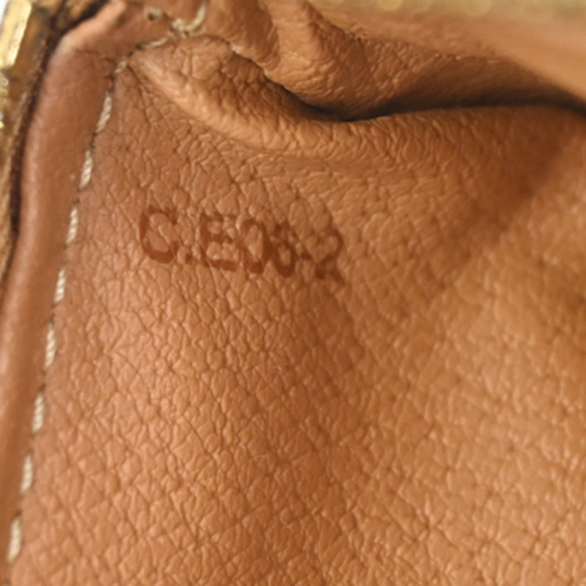 CELINE Logo Macadam Pattern Clutch Pouch Bag PVC Leather Brown GHW Italy 38KD013