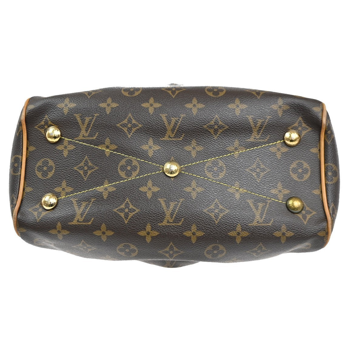 LOUIS VUITTON Tivoli PM Hand Bag Monogram Leather Brown France M40143 21MA244