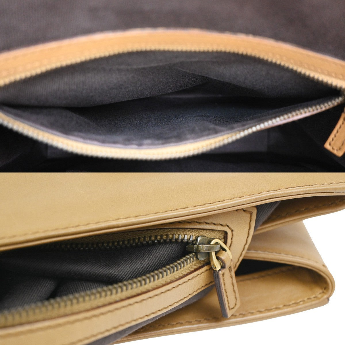 GUCCI Logo Nailhead Teto Hand Bag and Pouch Bag 2Set Canvas Leather 30KC910