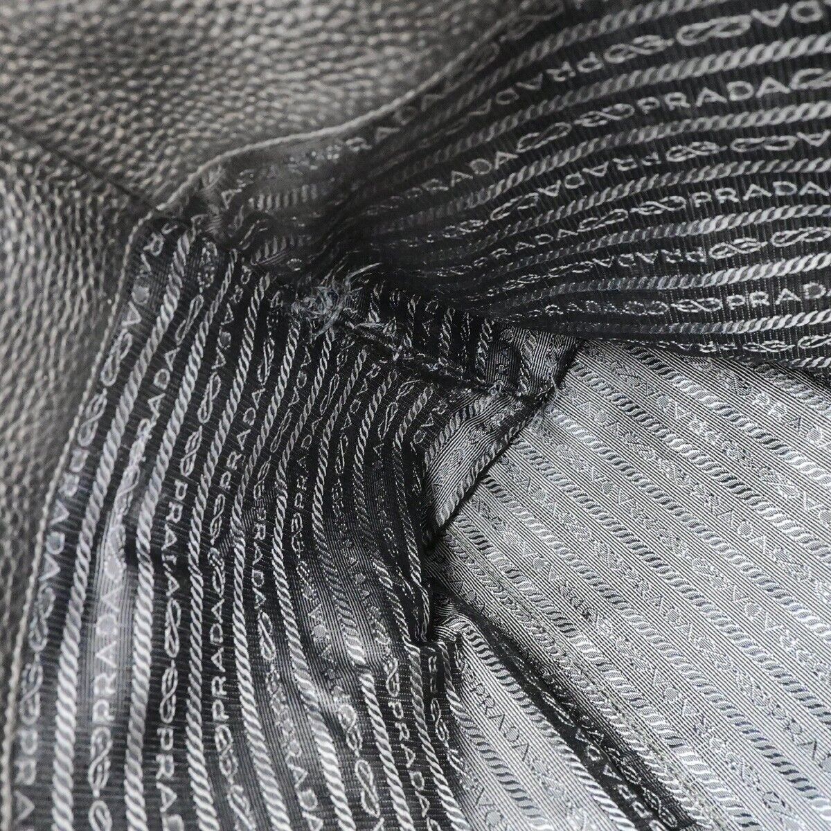 PRADA MILANO Logo Shoulder Bag Vitello Daino Leather Black GHW 50RK710