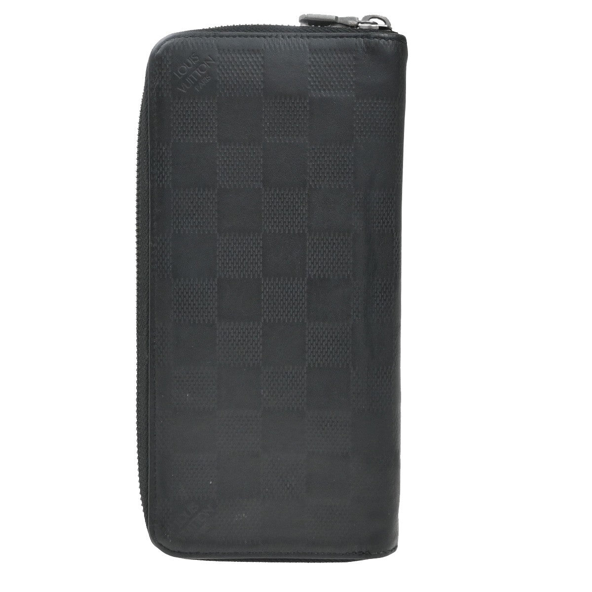 LOUIS VUITTON Zippy Wallet Vertical Damier Infini Leather Black N63548 68KB391