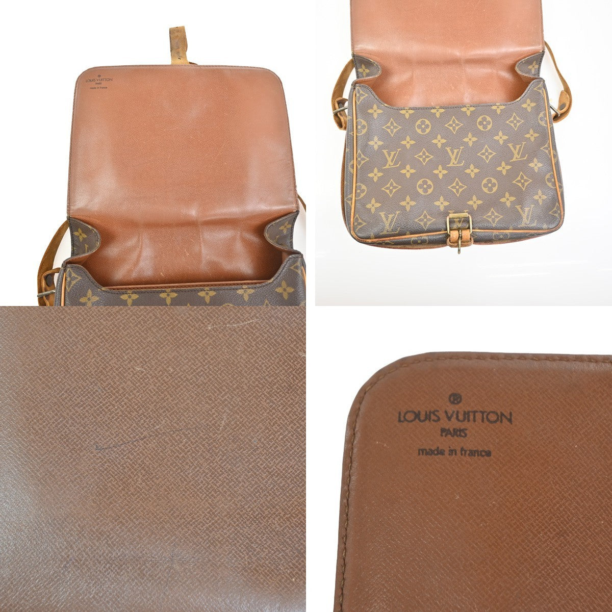 LOUIS VUITTON Cartouchiere GM Shoulder Bag Monogram Leather Brown M51252 32YH934