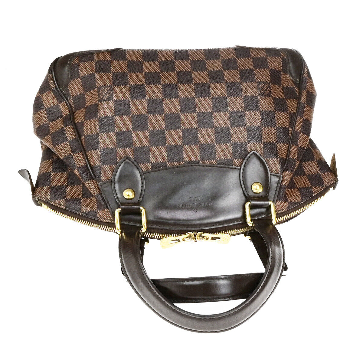 LOUIS VUITTON Verona PM Shoulder Bag Damie Ebene Leather Brown N41117 17YG695