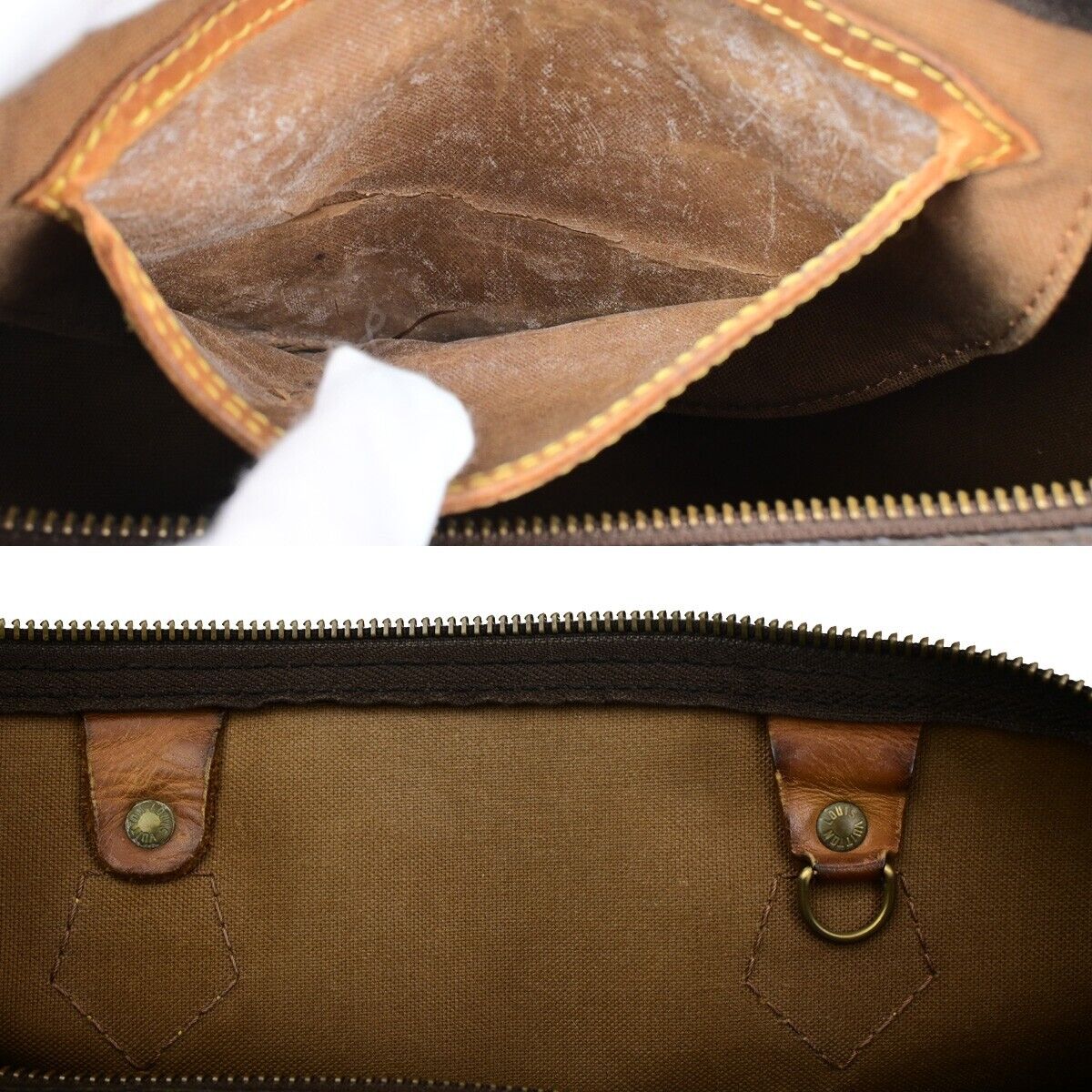LOUIS VUITTON Speedy 30 Travel Hand Bag Monogram Leather Brown M41526 69ED105