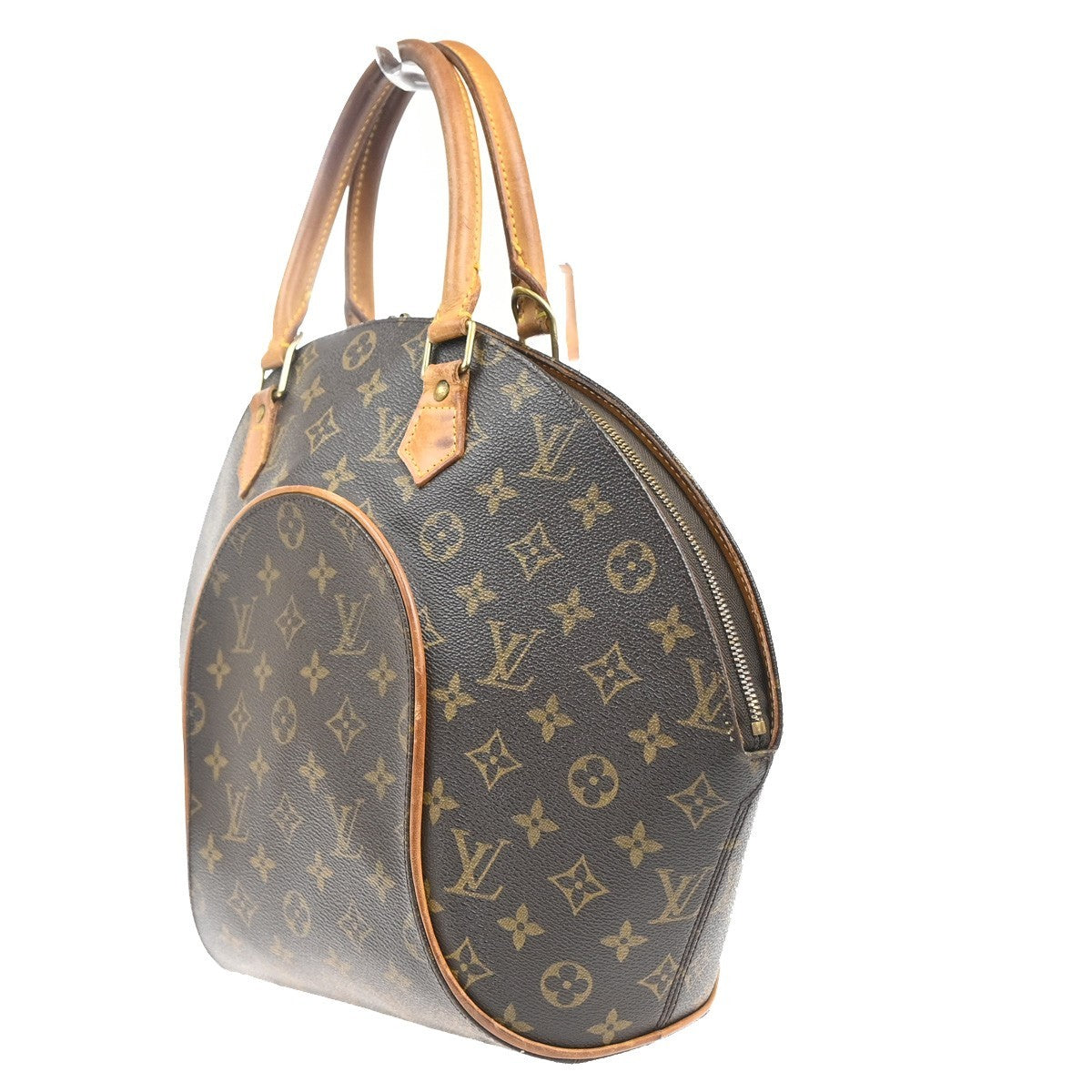 LOUIS VUITTON LV Logo Ellipse MM Hand Bag Monogram Leather Brown M51126 88MA480