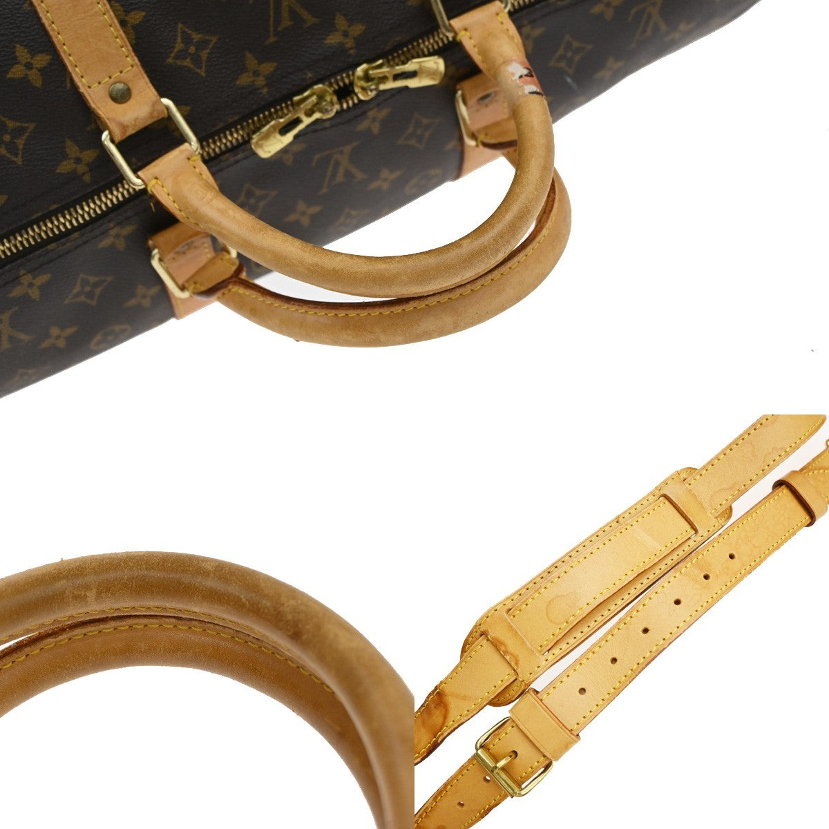 LOUIS VUITTON Keepall Bandouliere 60 2Way Hand Bag Monogram Brown M41412 15YJ221