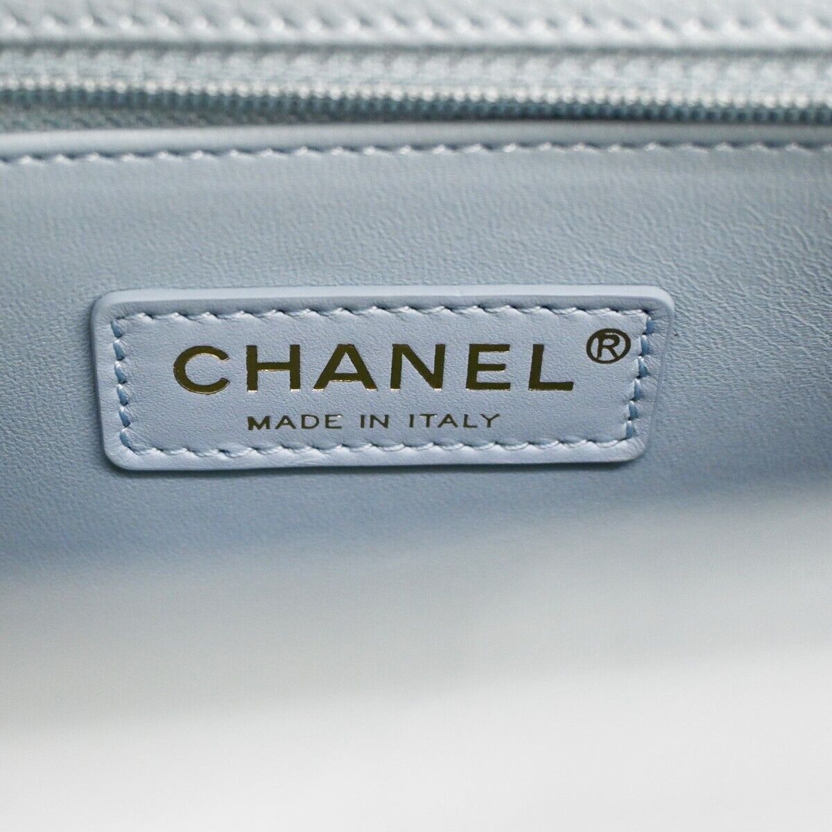 CHANEL CC Matelasse 2Way Chain Shoulder Bag Caviar Skin Leather Blue 901RH897