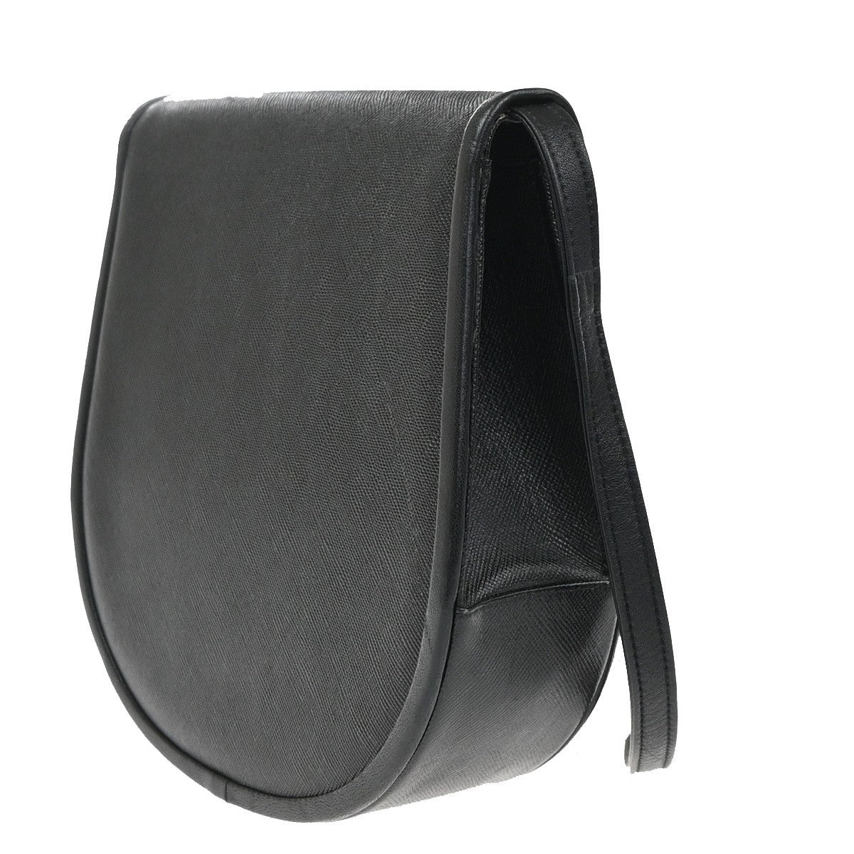 YVES SAINT LAURENT Logo Mini Crossbody Shoulder Bag Leather Black GHW 32YH926