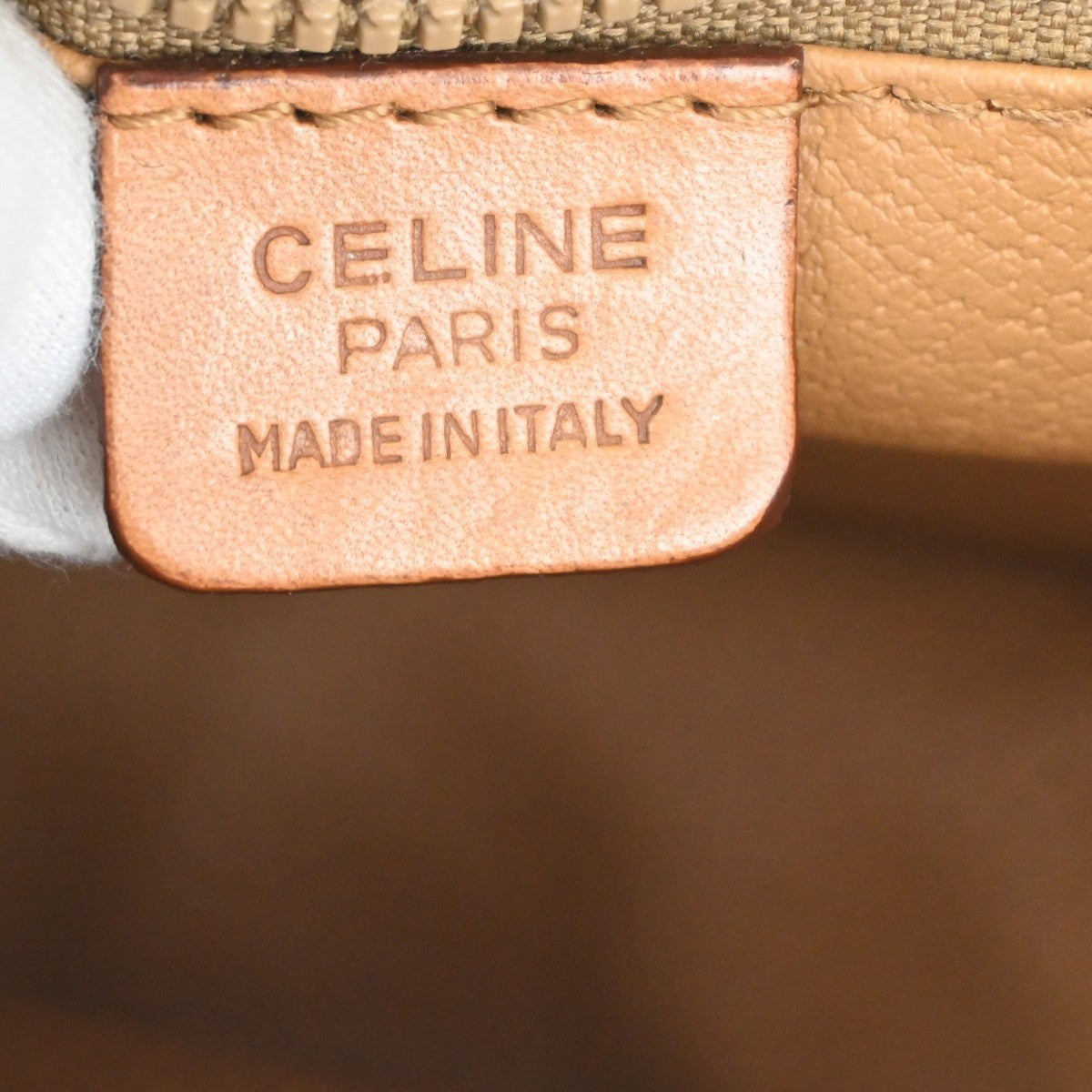 CELINE Logo Macadam Pattern Shoulder Bag PVC Leather Brown GHW Italy 35TA701