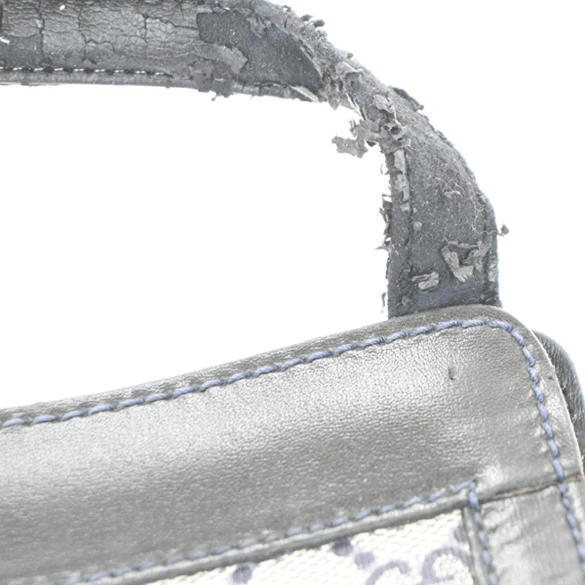 GUCCI Sherry GG Pattern Crossbody Shoulder Bag PVC Leather Navy Italy 01KC548