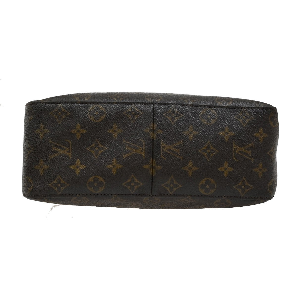 LOUIS VUITTON Logo Looping GM Shoulder Bag Monogram Leather Brown M51145 64EE288