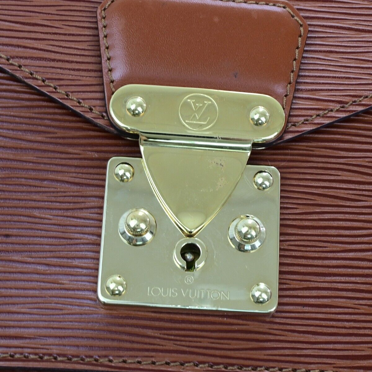 LOUIS VUITTON Monceau 2Way Shoulder Hand Bag Epi Leather Brown M52123 89ED458