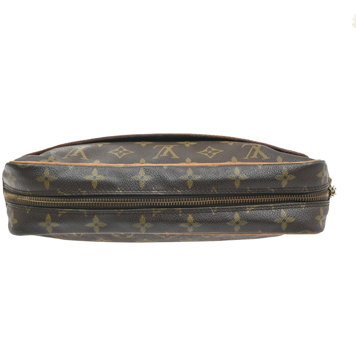 LOUIS VUITTON Compiegne 28 Clutch Hand Bag Monogram Leather Brown M51845 61YJ147