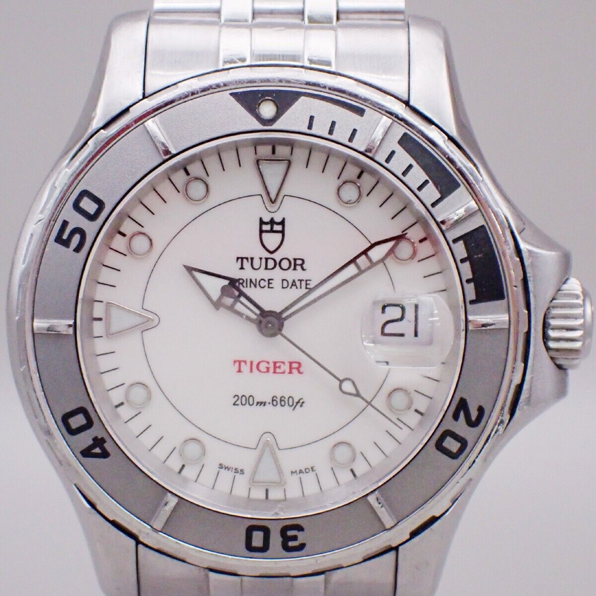 TUDOR Prince Date Hydronaut TIGER 40mm Watch Stainless Steel Ref.89190 620RK951