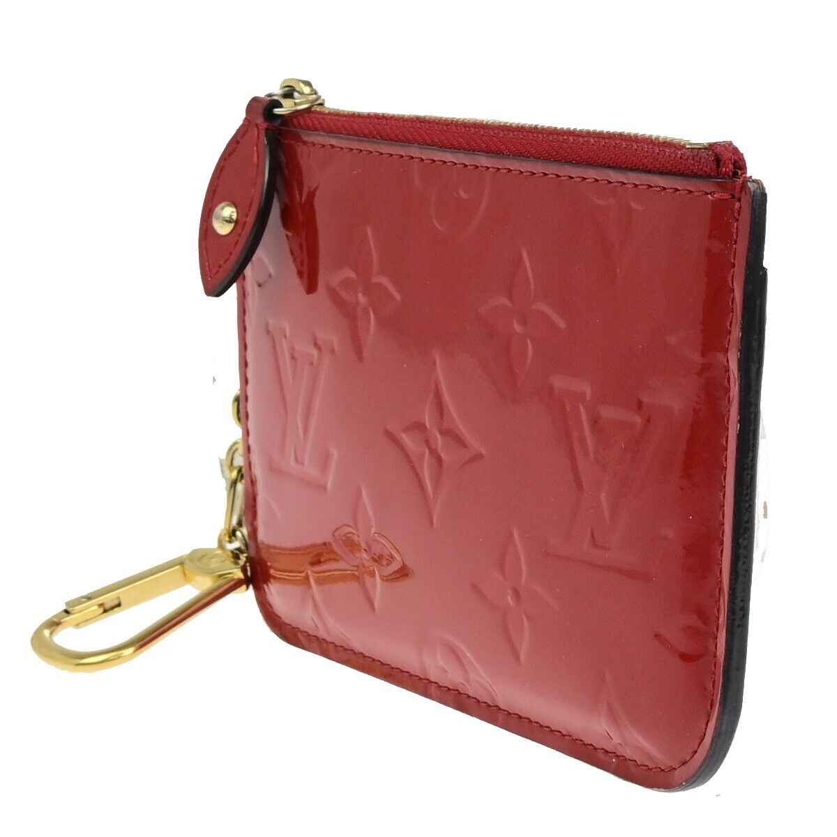 LOUIS VUITTON Pochette Cles Coin Wallet Monogram Vernis Hot Pink M90312 66EC583