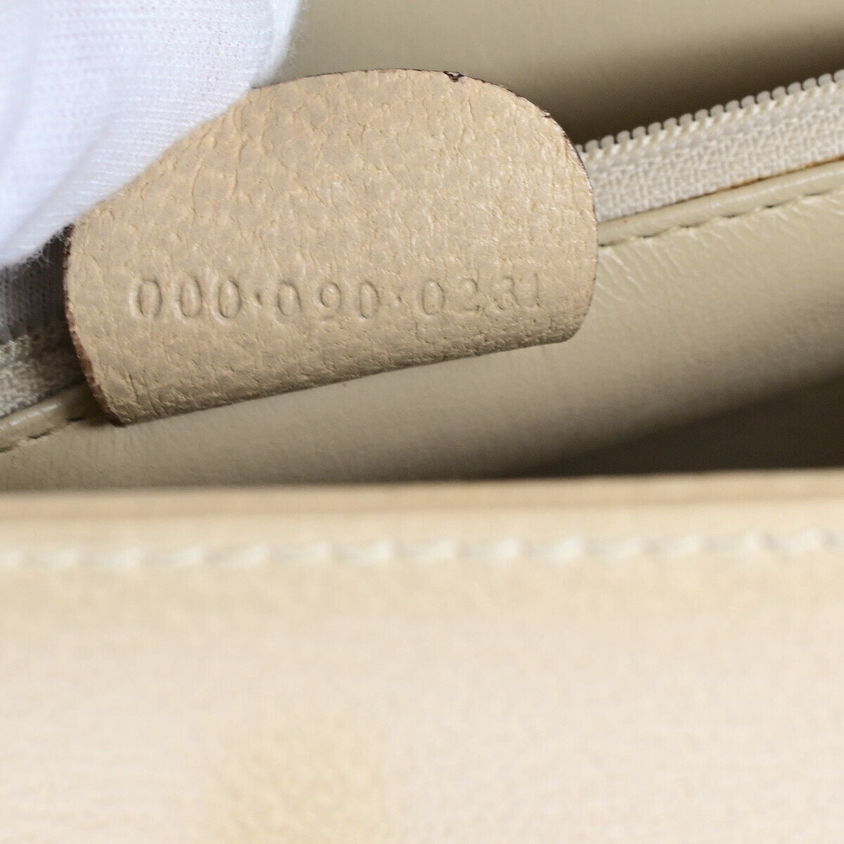 GUCCI Logo Bamboo 2Way Shoulder Hand Bag Leather Beige GHW Italy 95YG616