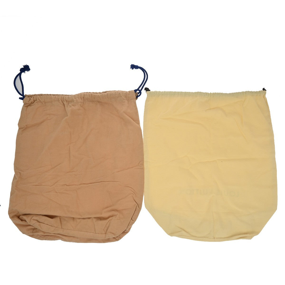 LOUIS VUITTON Logo 10 Set Dust Bag Drawstring Canvas Cotton Beige Brown 09KC802