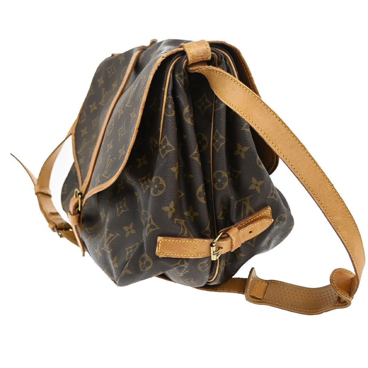 LOUIS VUITTON Saumur 35 Shoulder Bag Monogram Leather BN France M42254 86KB913