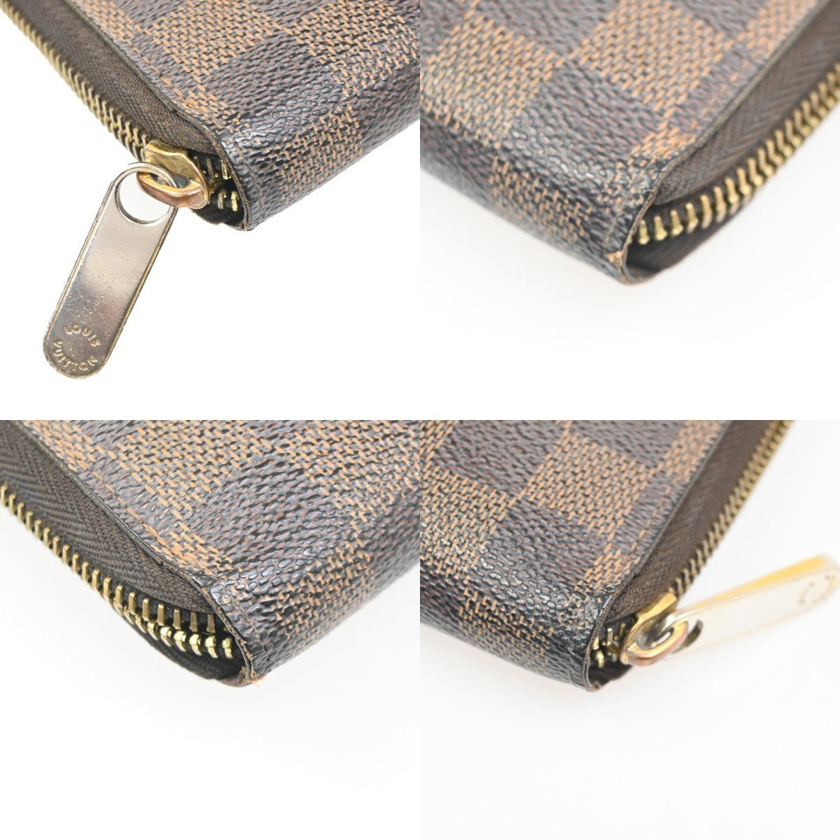LOUIS VUITTON Zippy Wallet Zip Around Wallet Damier Ebene Brown N60015 09KC304