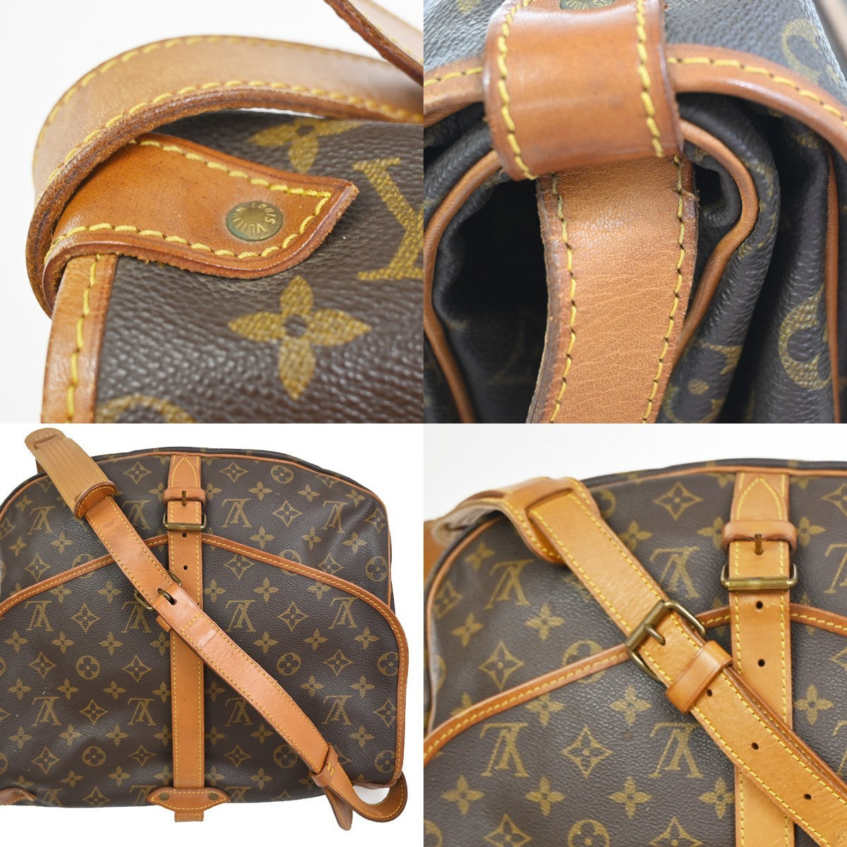 LOUIS VUITTON Saumur 35 Shoulder Bag Monogram Leather BN France M42254 79KC946