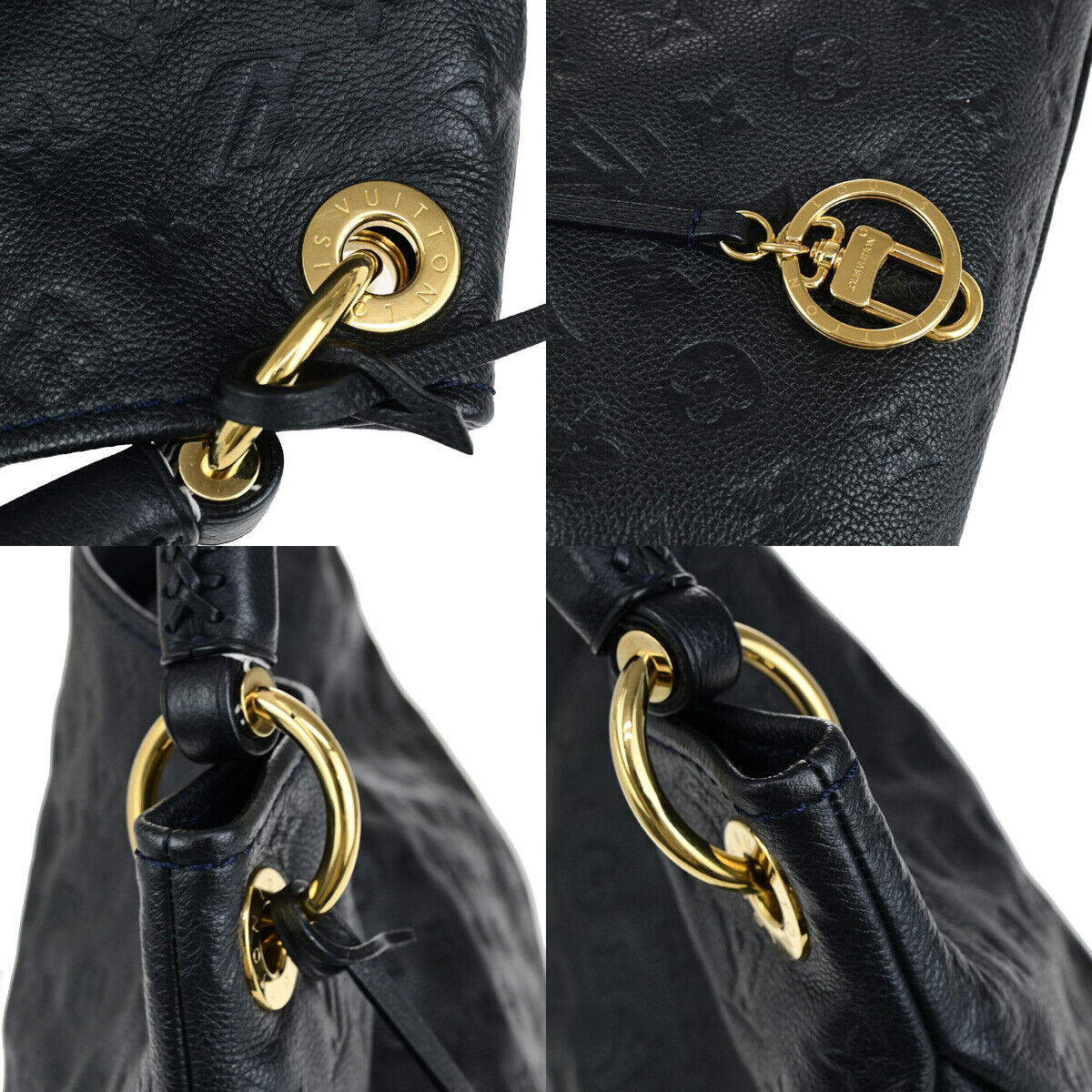 LOUIS VUITTON Artsy MM Hand Bag Monogram Empreinte Infini Blue M93448 650RK856