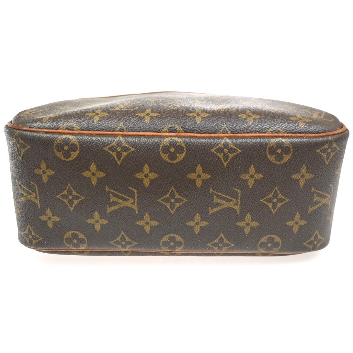 LOUIS VUITTON LV Logo Trouville Hand Bag Monogram Leather Brown M42228 86ZA185