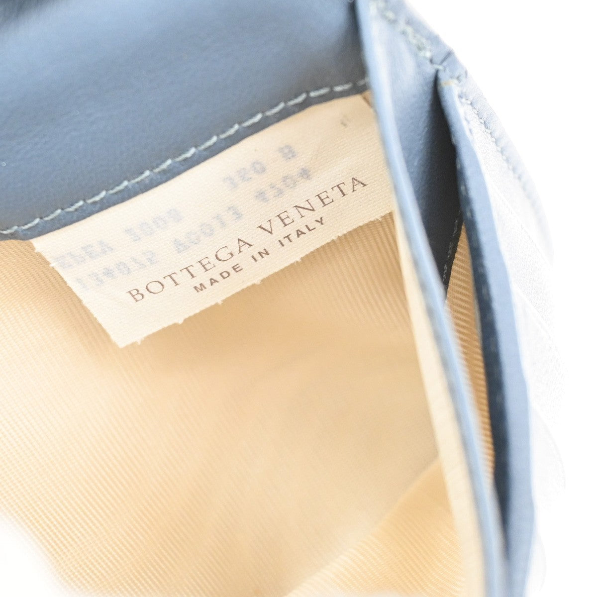 BOTTEGA VENETA Logo Intrecciato Long Bifold Wallet Leather Blue 67FC166