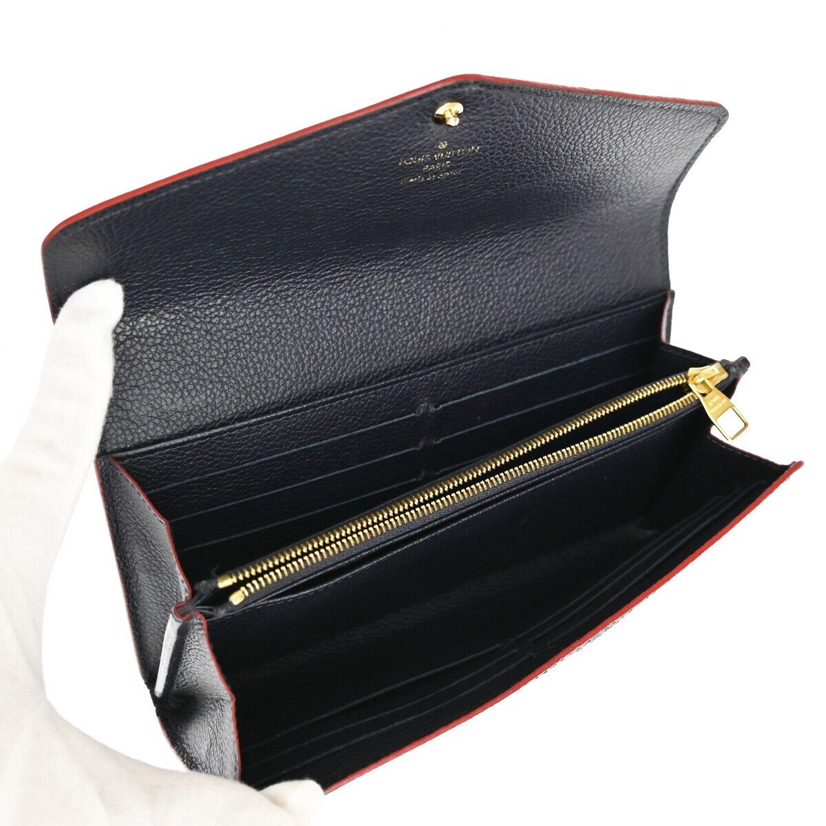 LOUIS VUITTON Portefeuille Sarah Wallet Monogram Empreinte Blue M62125 88YD970