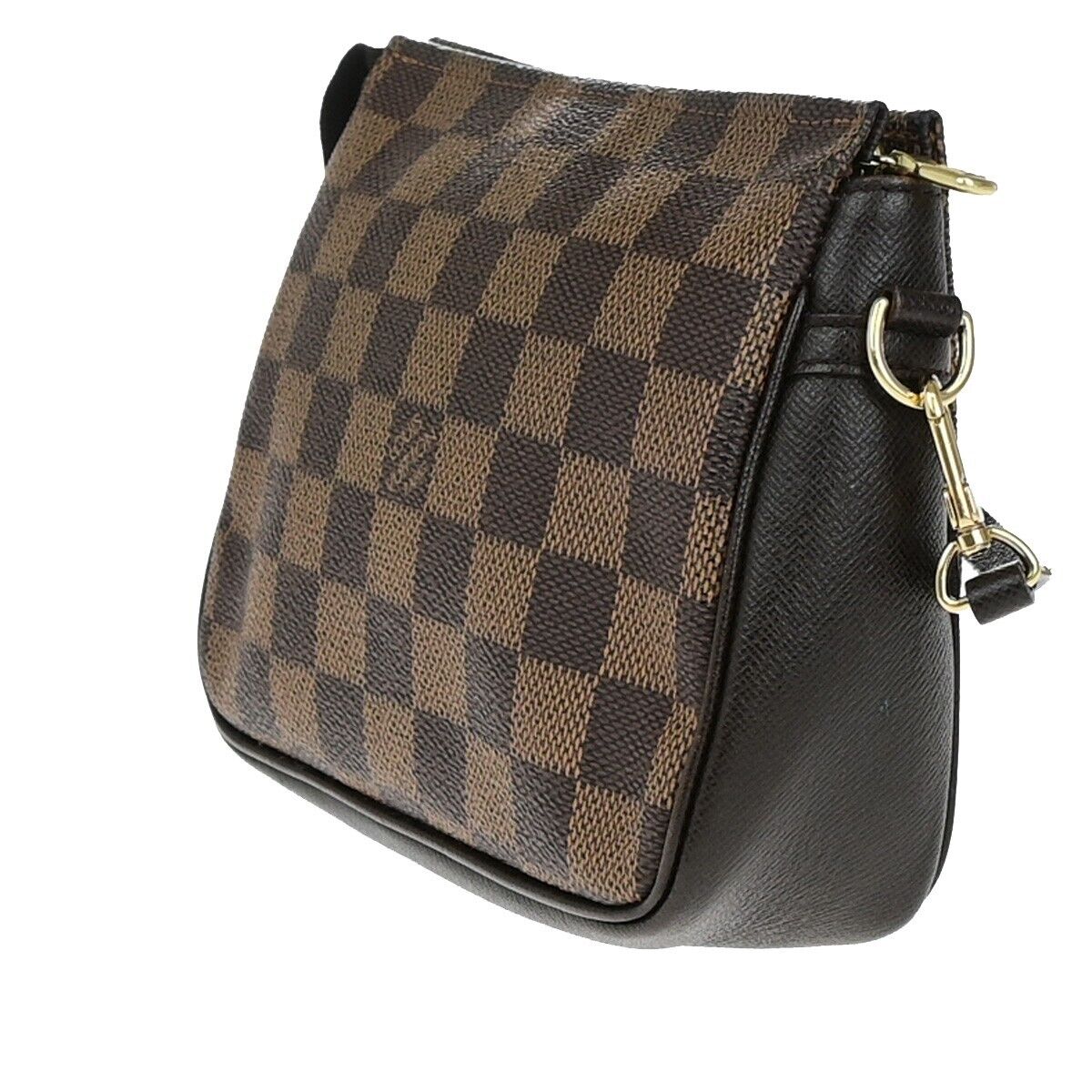 LOUIS VUITTON  Trousse Makeup Hand Bag Damier Ebene Leather Brown N51982 81EC862