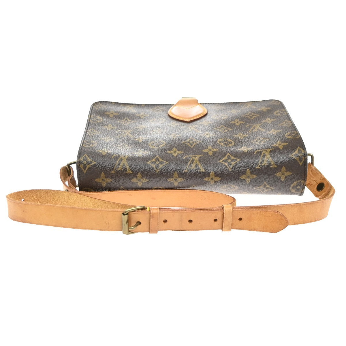 LOUIS VUITTON Cartouchiere GM Shoulder Bag Monogram Leather Brown M51252 88KC813