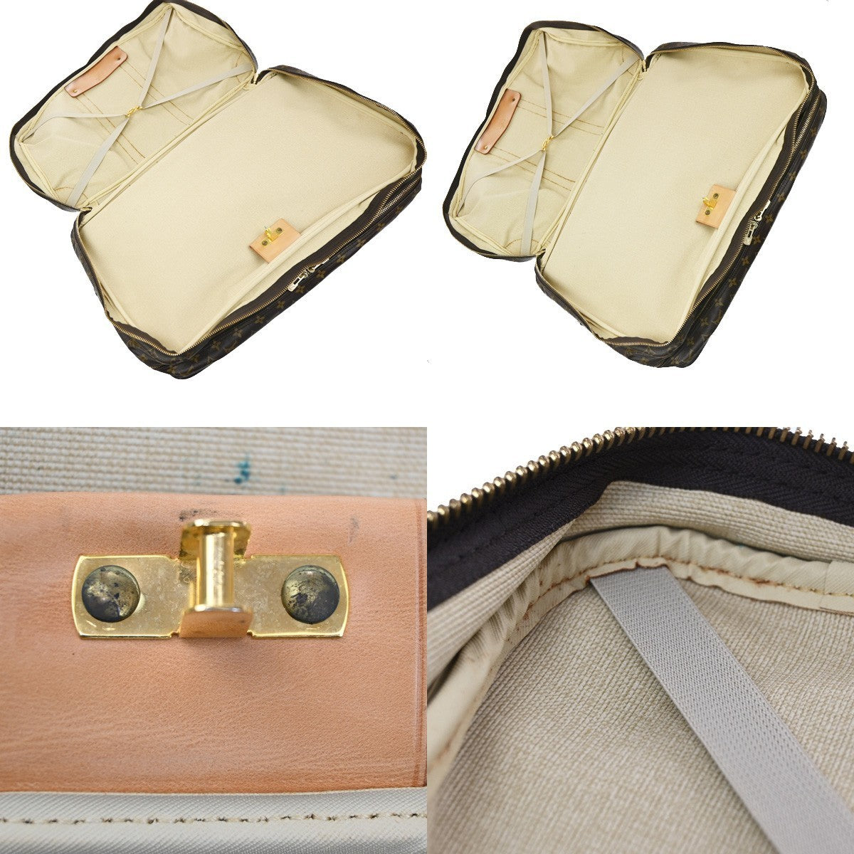 LOUIS VUITTON Sac 54 Heures Boston Bag Monogram Leather Brown M41383 33CB054