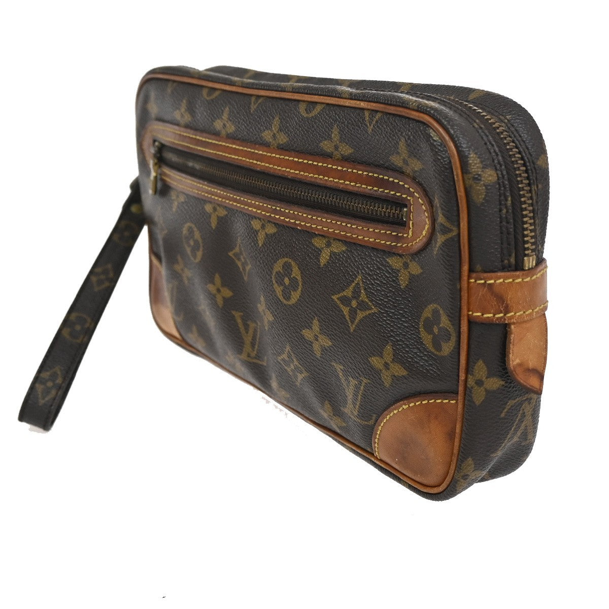 LOUIS VUITTON Marly Dragonne GM Clutch Hand Bag Monogram Brown M51825 63KC731