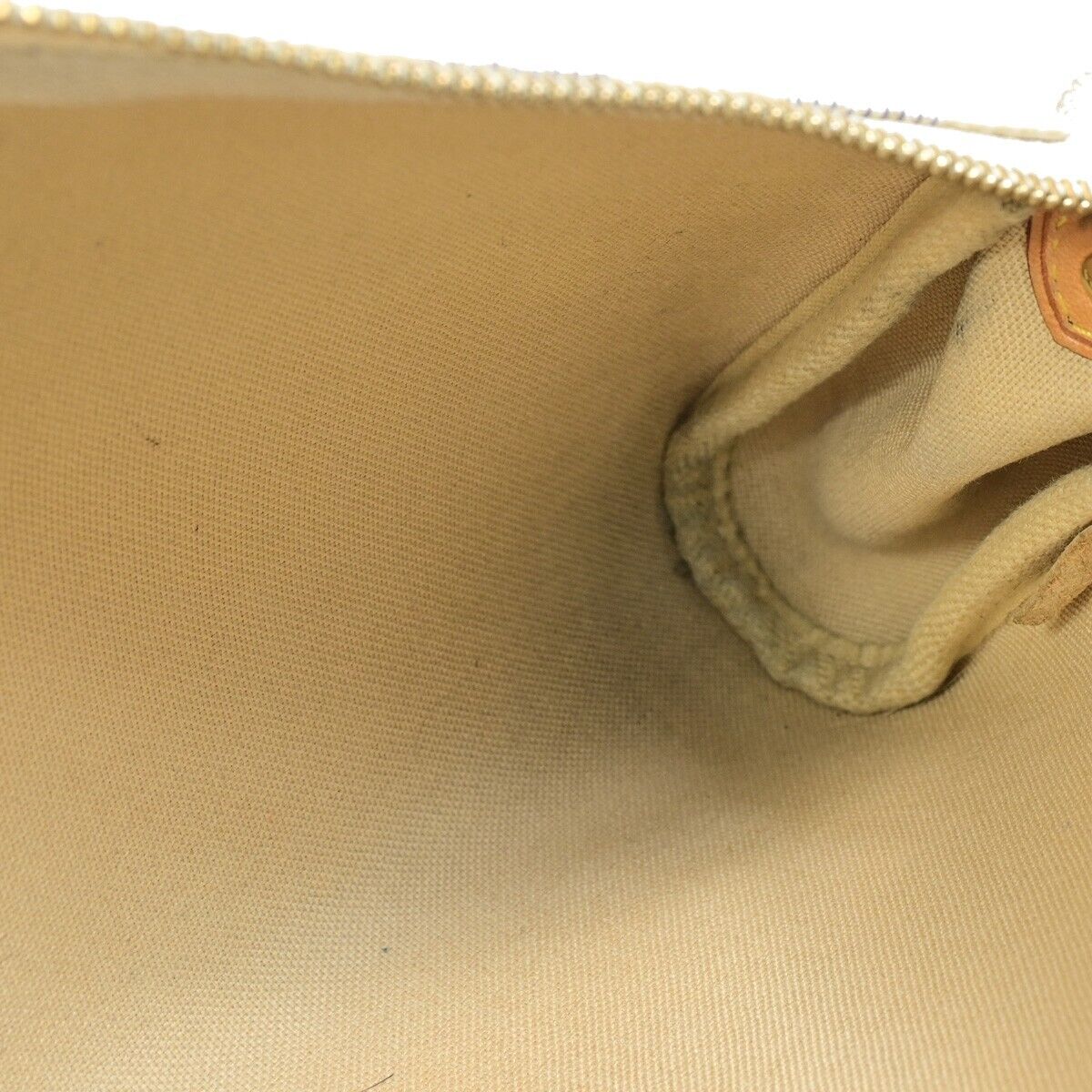 LOUIS VUITTON Eva Chain Shoulder Bag Damier Azur Leather White N55214 27FA678