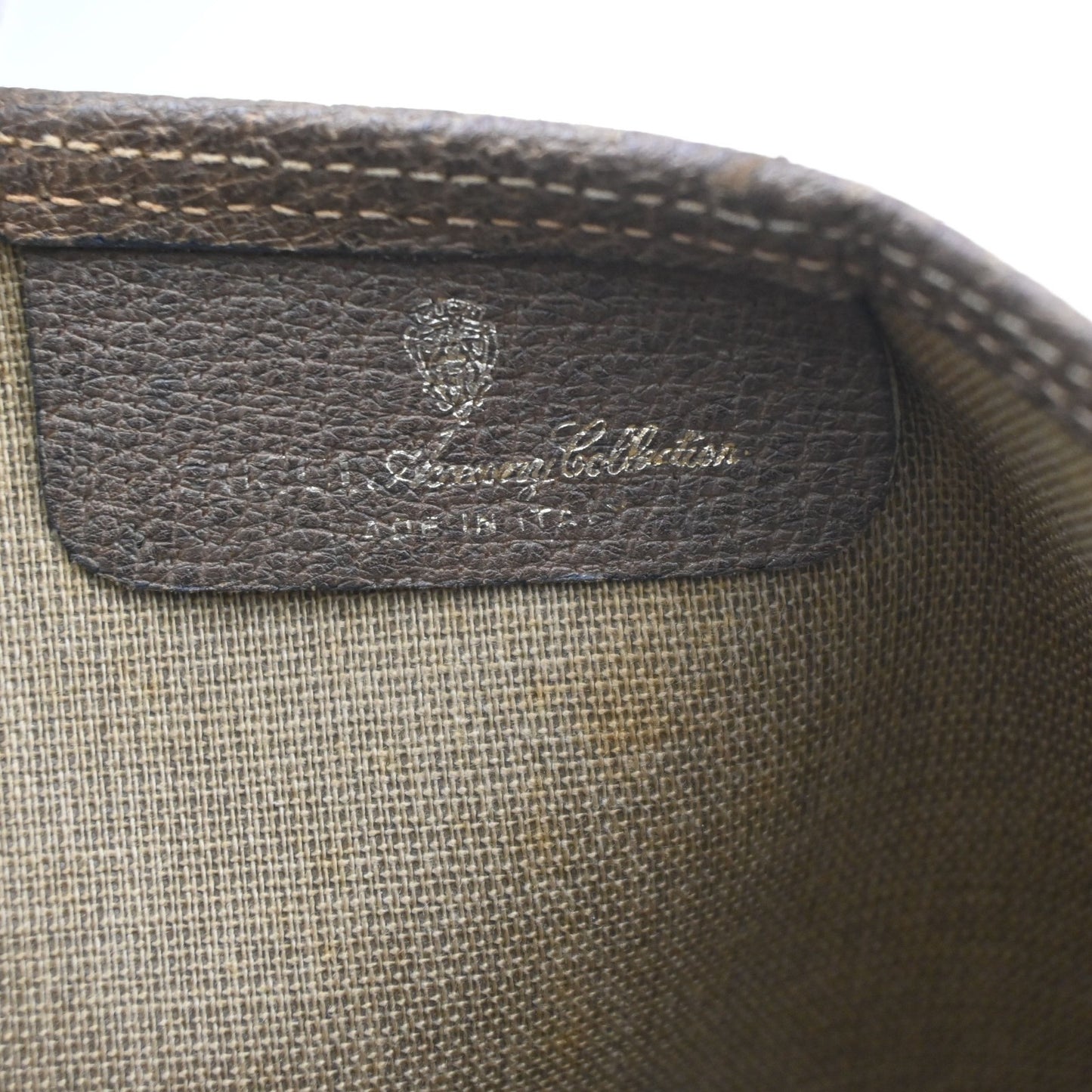 GUCCI Logo GG Pattern Sherry Shoulder Tote Bag PVC Leather Brown Italy 61KD126