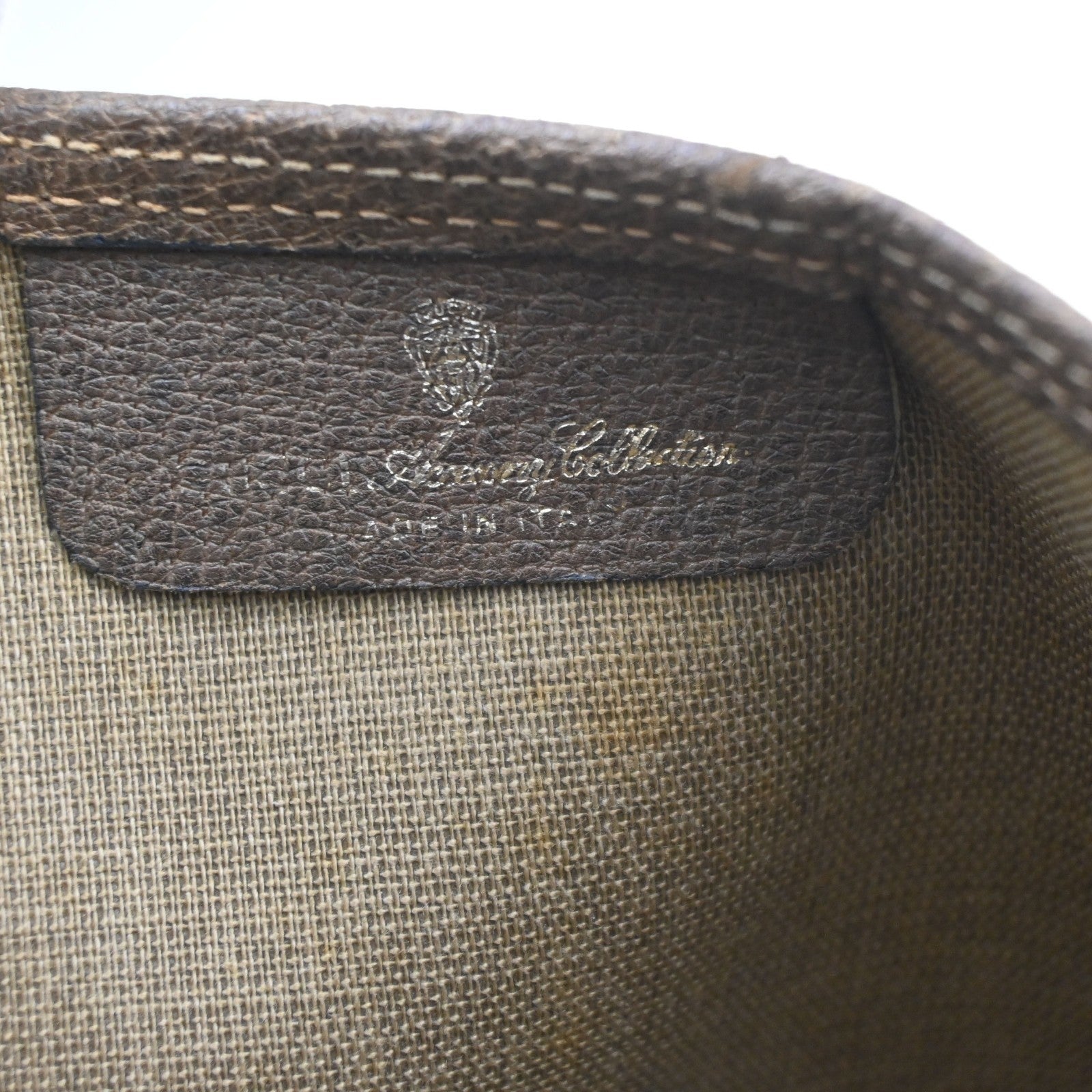 GUCCI Logo GG Pattern Sherry Shoulder Tote Bag PVC Leather Brown Italy 61KD126