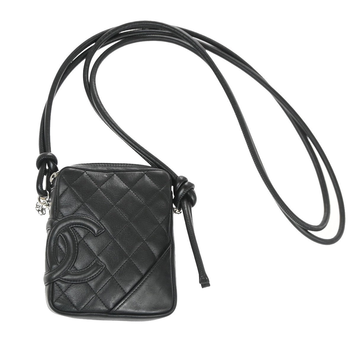 CHANEL CC Logo Cambon Matelasse Mini Shoulder Bag Leather BK SHW Italy 661RL931