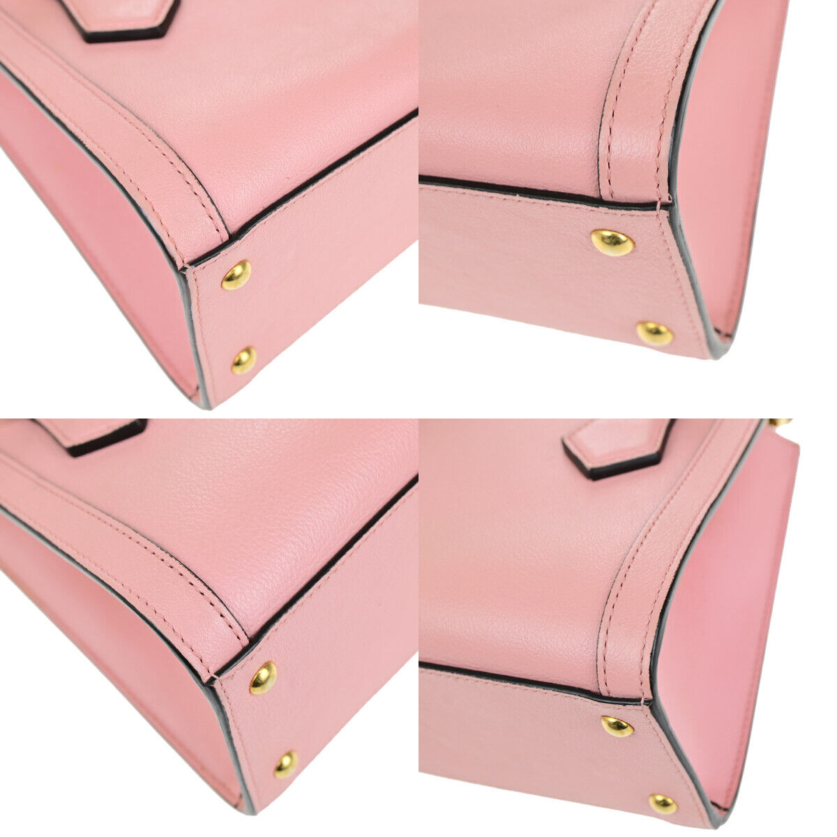 GUCCI Bamboo Diana Mini Tote 2Way Shoulder Hand Bag Leather Pink GHW 678RK731