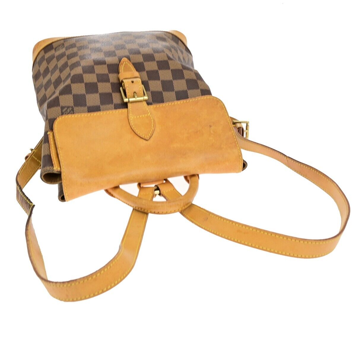 LOUIS VUITTON Logo Arlequin Backpack Bag Damier Ebene Brown N99038 31ED783