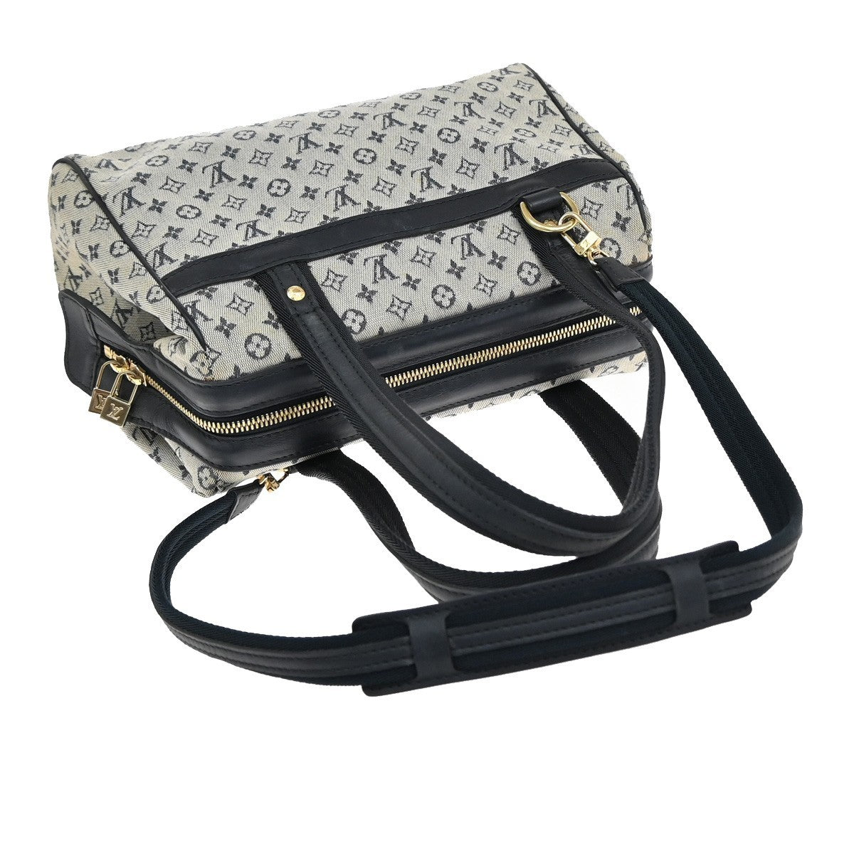 LOUIS VUITTON Josephine PM Hand Bag Monogram Mini Canvas Blue M92214 84FB976