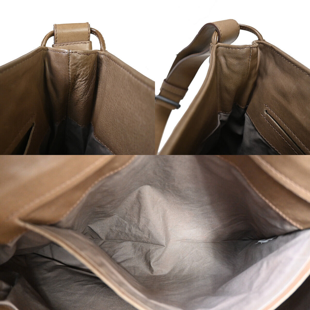 BOTTEGA VENETA Logo Intrecciato Shoulder Bag Leather Brown Italy 30YE318