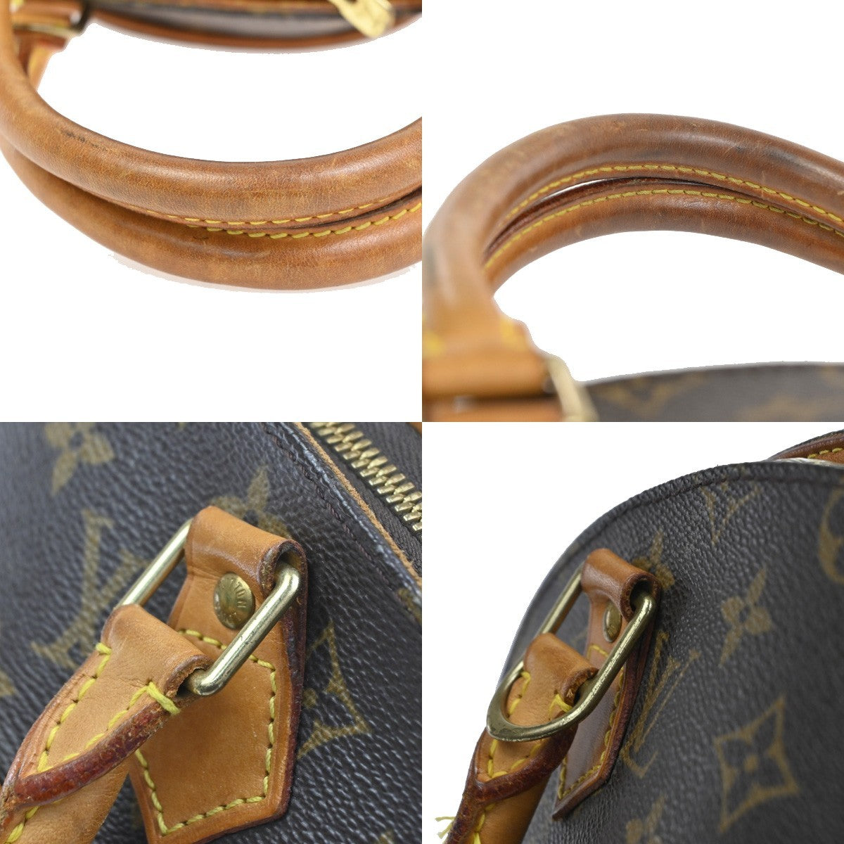 LOUIS VUITTON LV Logo Ellipse PM Hand Bag Monogram Leather Brown M51127 78CA828