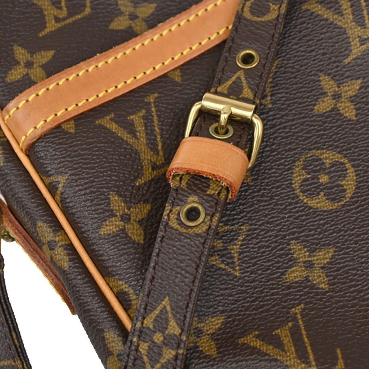 LOUIS VUITTON Danube Shoulder Bag Monogram Leather Brown France M45266 35CA214
